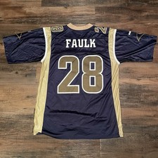 VTG Puma Marshall Faulk St. Louis Rams NFL Jersey Size Medium Navy Blue Marshall