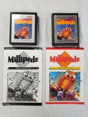 Millipede (Atari 2600, 1984) Game Cartridge and Manual Tested