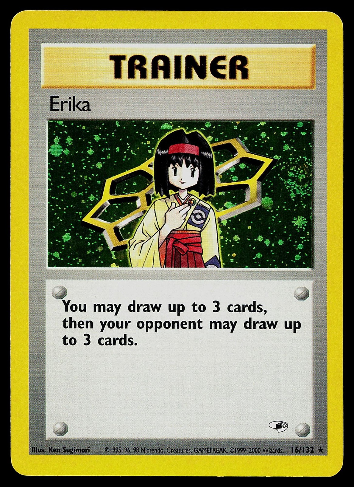 Pokemon Card - Erika Gym Heroes 16/132 Holo Unlimited Holo Rare