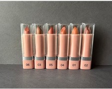 6pc Satin Stick Lipstick Set Nude Brown Peach...