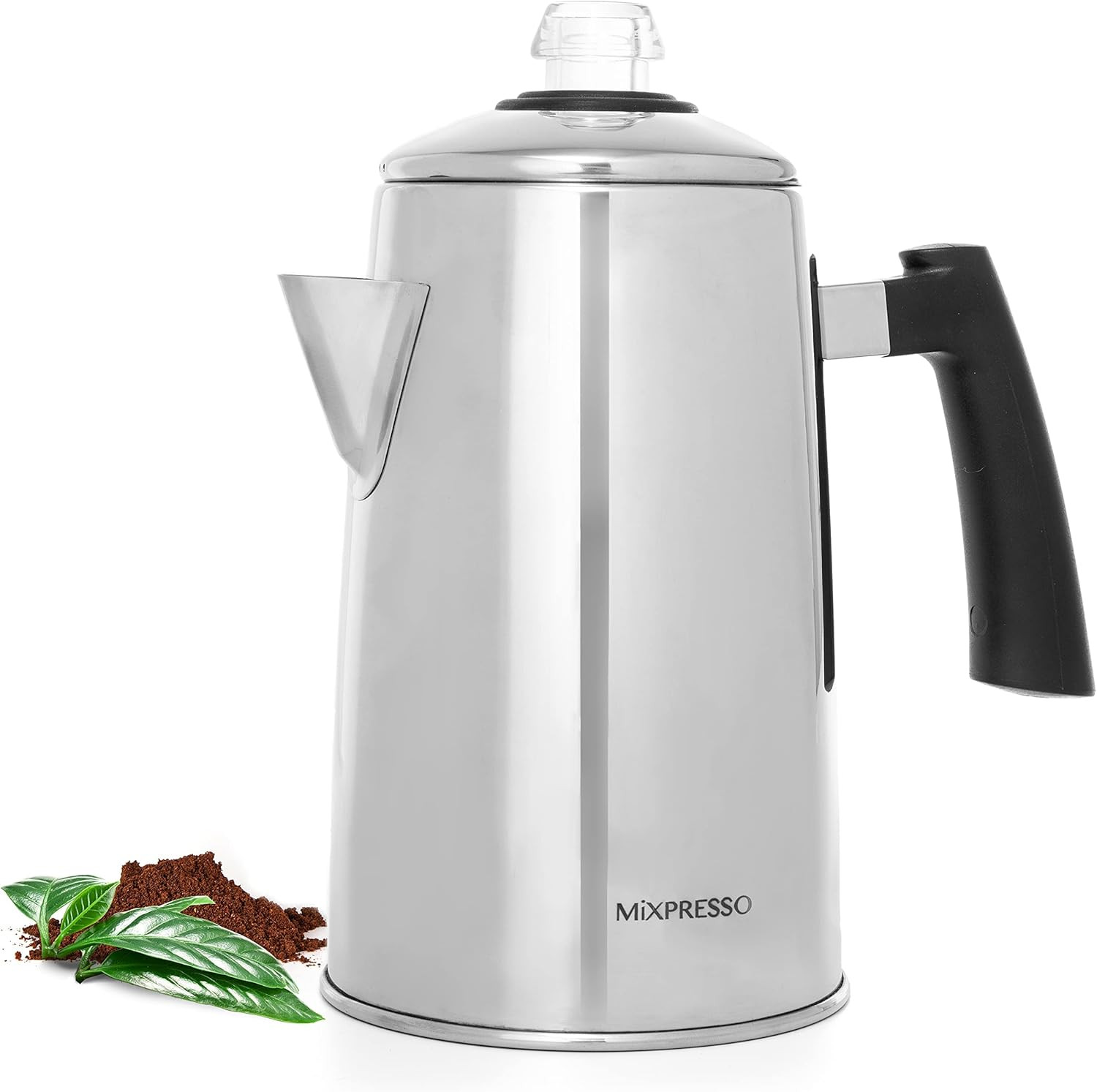 Stainless Steel Coffee Percolator, 52 Oz, 12 Cup Stovetop Espresso Maker