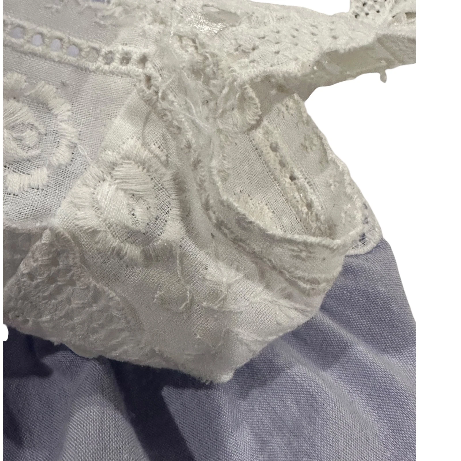 UNDERCOVER Camicia da notte Victoria's Secret etichetta oro pizzo occhielli lavanda made in Hong Kong M