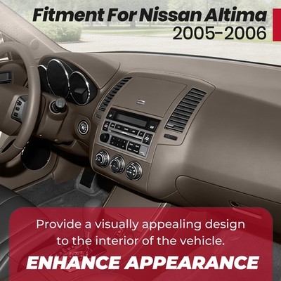 Brown For 2005-2006 Nissan Altima Center Dash Radio Surround Bezel
