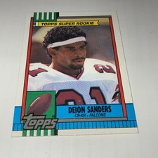 1990 Topps Super Rookie- Deion Sanders #469 Atlanta Falcons