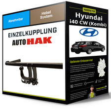 Abnehmbare Anhängerkupplung für HYUNDAI i40 CW 09.2011-jetzt Typ VF Auto Hak NEU
