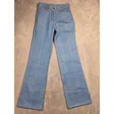 Vintage French Star Jeans Mens 30x36 Fit 30x34 Flare Boot Zip Pockets Bell