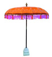 Bali Sun Parasol 2m Sunset Bloom Orange and Pink