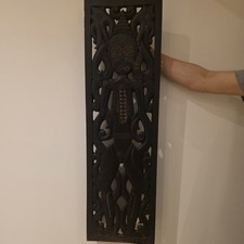 Antique Dayak Borneo Carved Ceremonial Shield Hard Wood Collectable Shield Rare