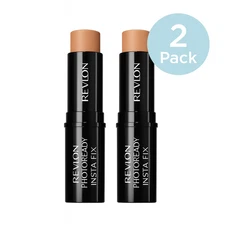 Revlon Insta-Fix Foundation Stick Medium Beige 0.31 oz 2 Pack New