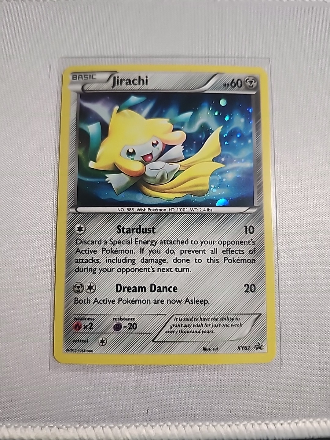 Jirachi XY67 Cosmos Holo Black Star Promo Pokémon Card Near Mint