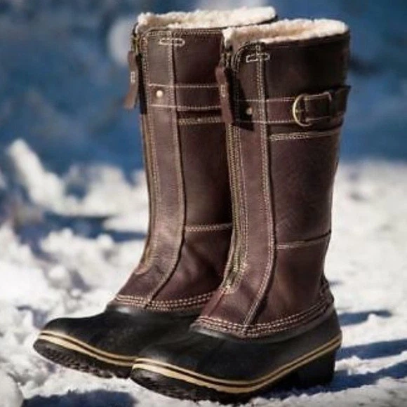 Sorel Winter Fancy Tall II Boots Grizzly Bear Black Waterproof Snow Size 8.5
Opens in a new window o