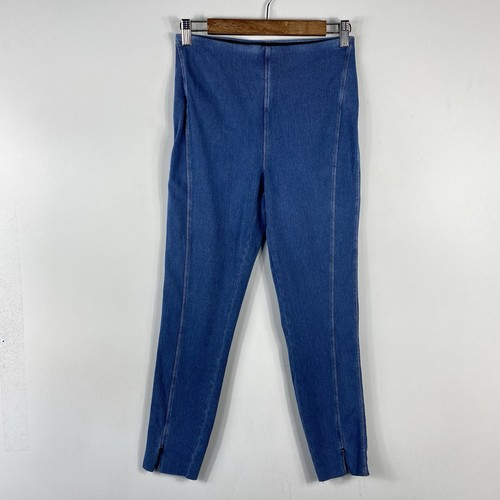 Lysse Jeggings Small Blue Pull On Denim Jean Leggings Pockets