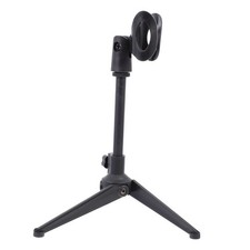 1pc Portable Tripod Microphone Stand Table Stand Microphone Tripod (Black)