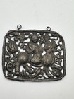 1850 Chinese (Canton / Guangdong) Repoussé Appliqué Plaque with Qilin and Child — photo 9