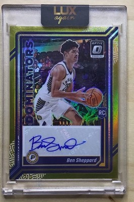 2023-24 Ben Sheppard Optic Gold Prizm Rookie RC Auto /10 Dominators SSP #RDS-SPD