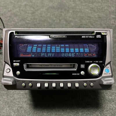 カロッツェリア　2DIN CD MDデッキ　 FH-P55MD Pioneer Carrozzeria FH-P55MD 2DIN CD MD Player Added Bluetooth JDM