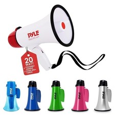 Pyle Megaphone Speaker PA Bullhorn - 20 Watts Adjustable Vol Control w/...
