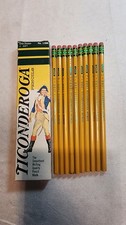Vintage Dixon Ticonderoga Pencils, Ethan Allen, #1388 NEW Partial Box of 10, #2