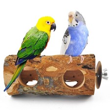 Bird Wooden Block Chewing Toy Parrot Beak Grinding Toys Wood Birds Cage Forag...