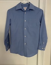 Cat Jack boys long sleeve button down shirt Sz. M 8/10 blue NWOT
