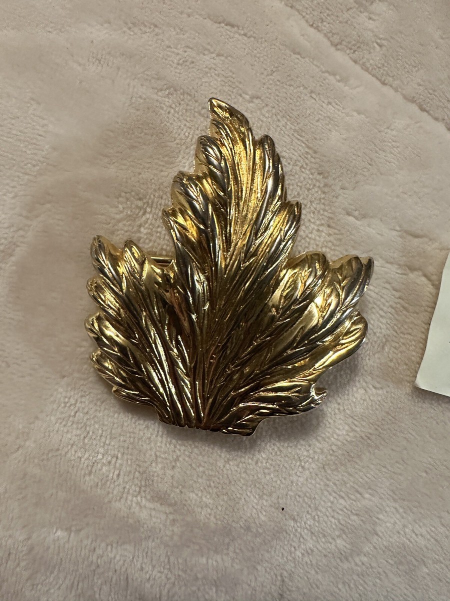 Signed Dotty Smith Gold Tone Leaf Buckle For Belt | eBay display picture 2