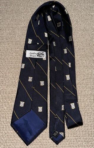 Portledge School Navy Silk Tie With Crest NWOT - Picture 2 of 4