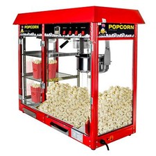 Macchina Per Popcorn Professionale Rossa - Vetrina Espositiva Riscaldata 1820W