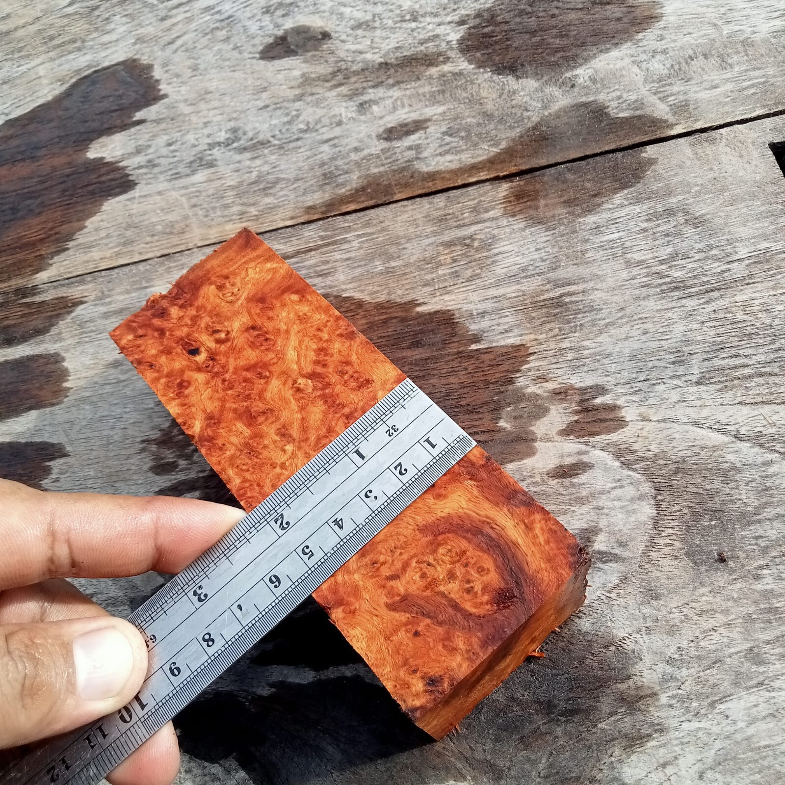 Amboyna Slabs Gun Grips Blanks Wood Burl Lumber Knife Handle Block