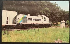ERIE WESTERN RAILROAD LOCOMOTIVE 1600 GRIFFITH INDIANA 1978 COLOR POSTCARD NEW