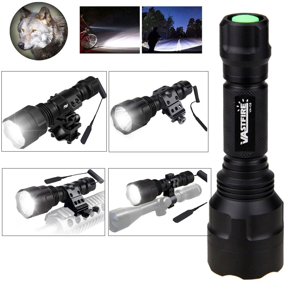 800yard White LED Light Scope/Offset Mount Flashlight Torch Light Switch