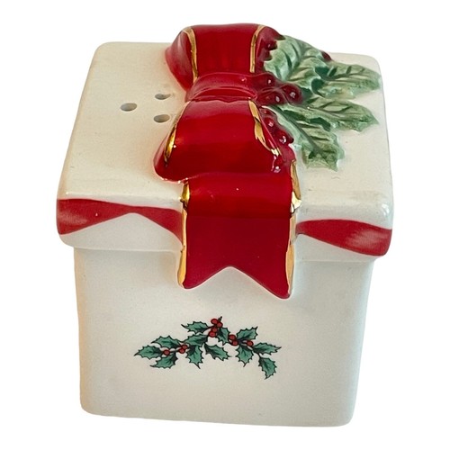 Spode Árbol de Navidad Sal Pimienta Coctelera Árbol y Caja de Regalo Regalo Vacaciones Cerámica - Imagen 6 de 13