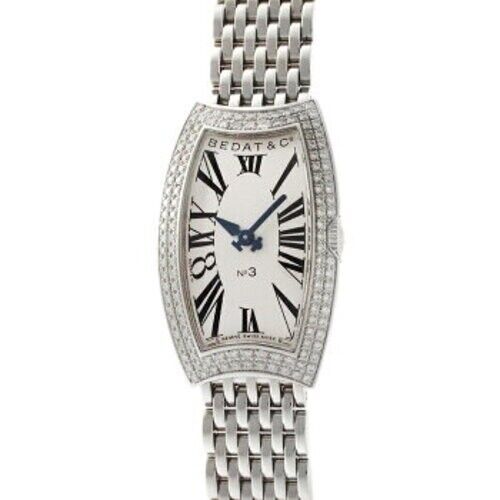 Reloj plateado para mujer BEDAT & Co No.3 bisel de diamantes genuinos B384.031.600 usado - Imagen 1 de 7