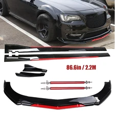 For Chrysler 300 SRT Front Bumper Lip Splitter Spoiler Side Skirt Body Kit
