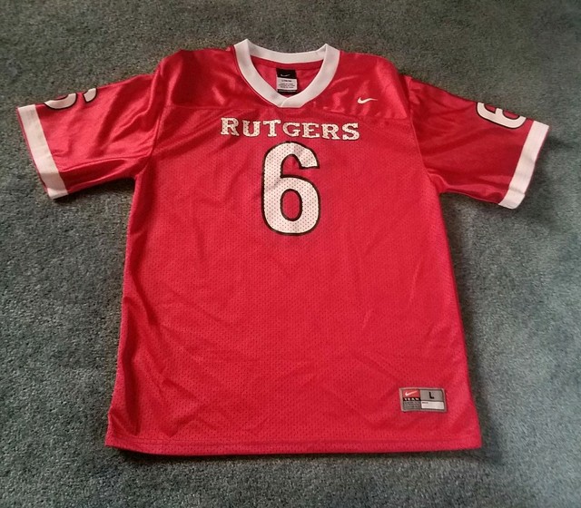 Rutgers Scarlet Knights 6 Football Jersey YOUTH LARGE Nike Red NCAA