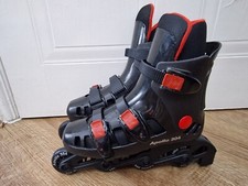 Apollo 304 Kids Skates Black & Red Rare Uk Size 2-3 Good Condition Used
