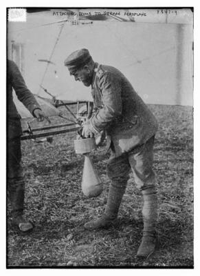 #ad #ad A German Soldier Attaching A Bomb To An Airplane During Wwi c1900 Old Photo AU $9.00