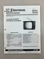 Emerson TB1245 Original Service Manual Free Shipping