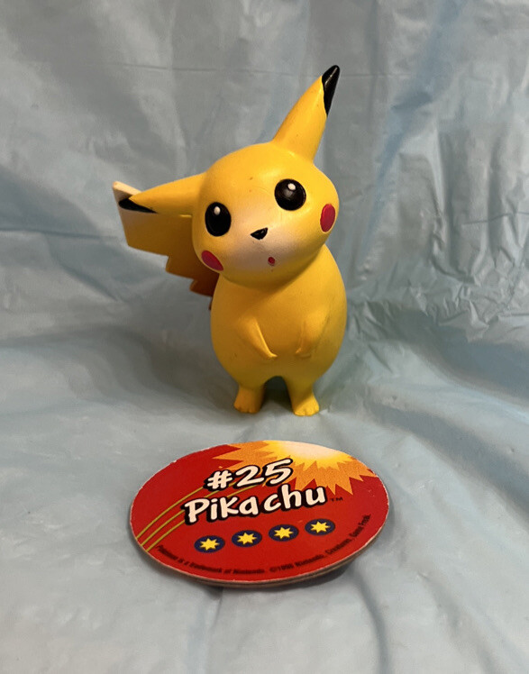 VINTAGE 1999 RARE TOMY POKÉMON #0025 PIKACHU & BATTLE DISC