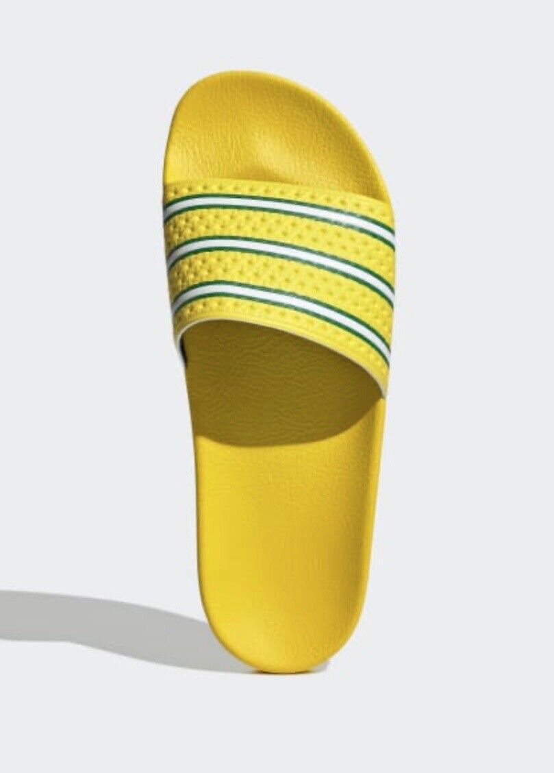 adidas Originals Adilette Slides GX9895 Men's 8 9 10 Yellow adidas Originals Adilette Slides GX9895 Men's 8 9 10 Yellow