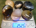 6 PIECE LOT DENDRITIC AGATES 252g TOTAL CHALCEDONY POLISHED MADAGASCAR #169 — photo 4