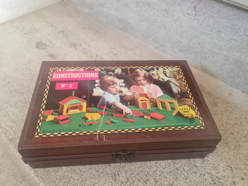 Jeu de construction en bois castelbloc 1960 - Jeux & Jouets