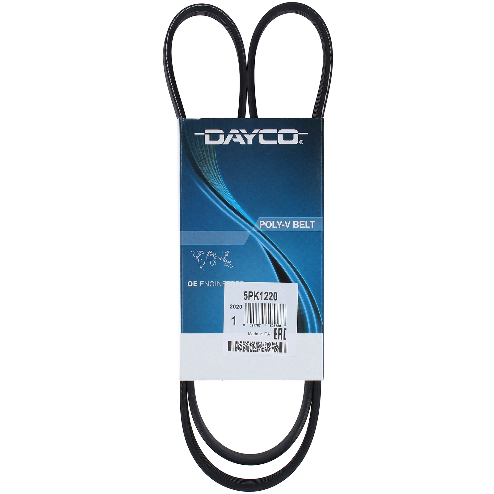 Cinghia Poly-V Dayco Ausiliaria per Mitsubishi Toyota Peugeot 5PK1220
