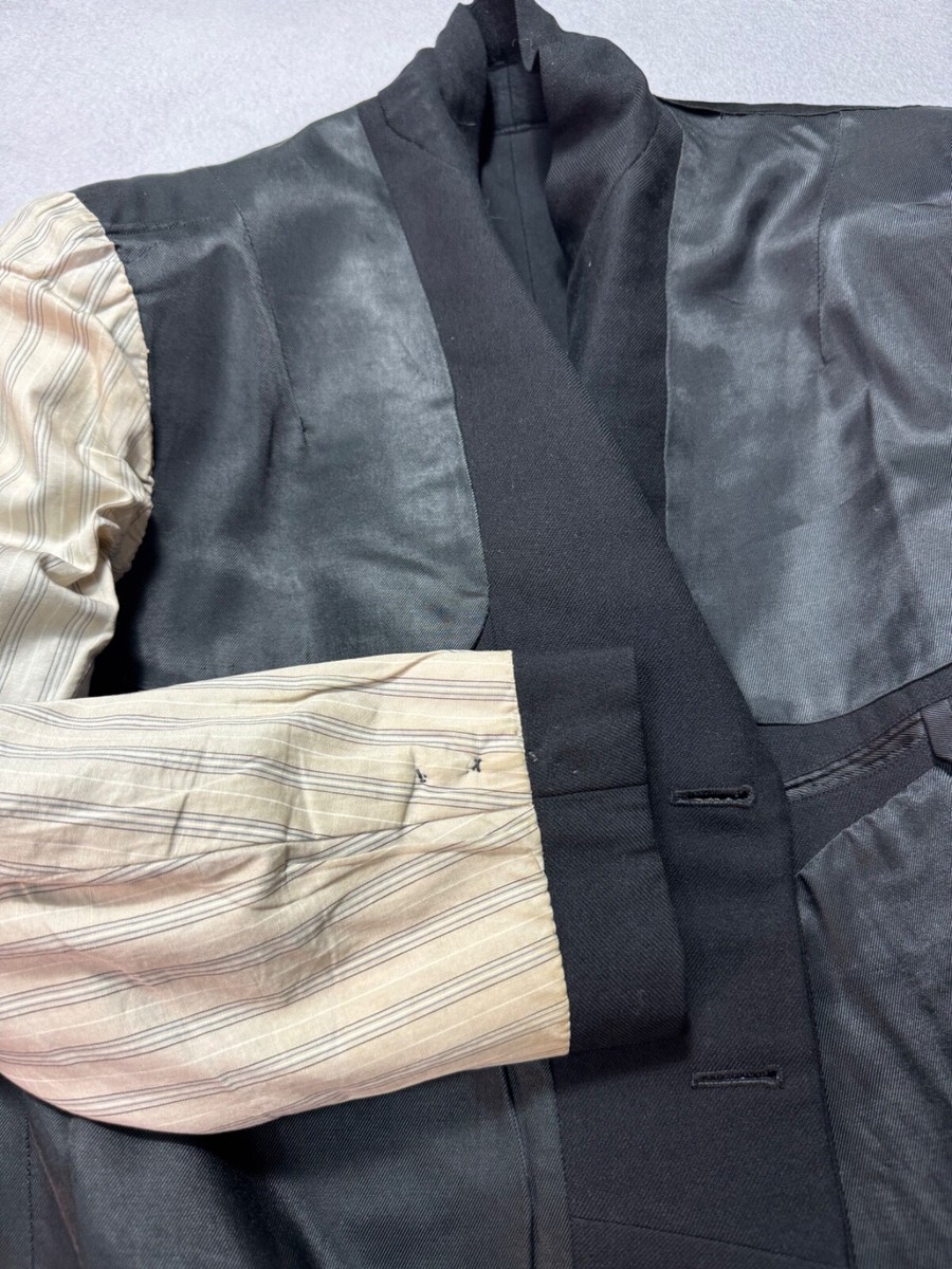 Genuine Vintage 1930s/40s Wool Black 2-Piece Tailored Textudo