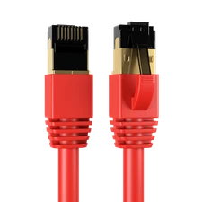 CAT8 RED SFTP Ethernet Cable 40Gbps 2GHz Copper LAN Wire 0.5FT- 75FT Multi LOT