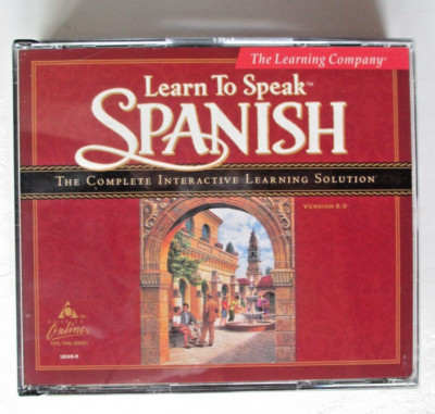 Learn to Speak Spanish Fluently The Learning Company 4 CD ROM In Depth, Windows