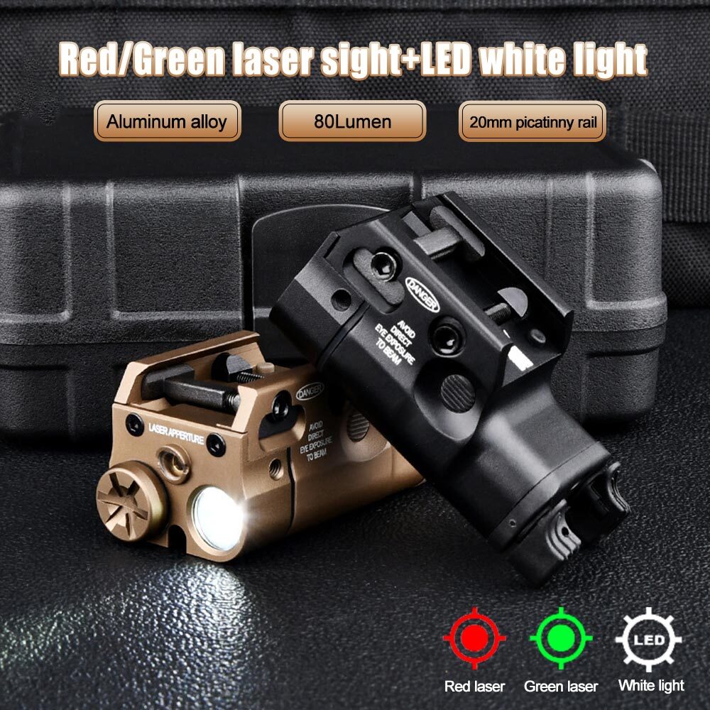 WADSN Tactical XC2 Hanging Gun flashlight Red/Green laser LED Glock