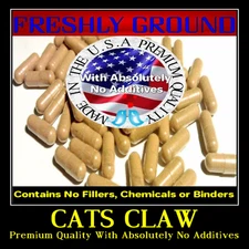 CATS CLAW  With Absolutely No Additives Potency Raw Wild Crafted 100 V Capsule