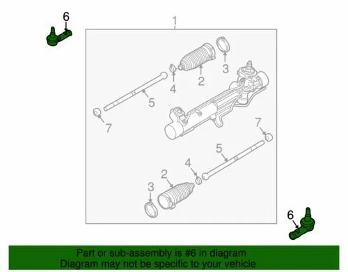 Varilla de husillo Focus 8S4Z-3A130-A OEM nueva Ford 2008-2011 Foto 2 de 2