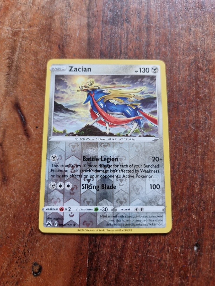 Pokémon TCG Zacian Crown Zenith 094/159 reverse Holo Rare | eBay