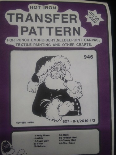 Pretty Punch, Hot Iron Transfer Pattern, Santa - Picture 2 of 4